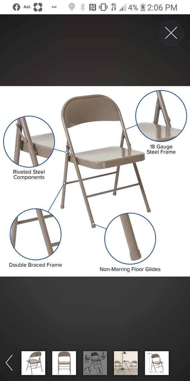 Fold Chairs Steel Beige/ Taupe 